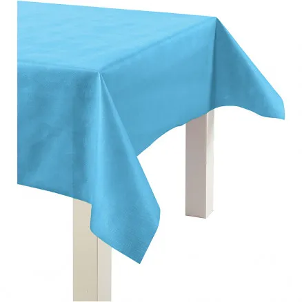 Tischdecke aus Imitationsstoff, türkis, B: 125 cm, 70 g, 10 m / 1 Rolle.