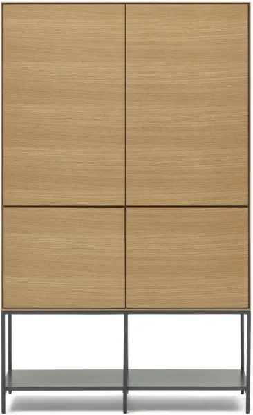 Vedrana, Highboard, natur/schwarz, H160x97,5x40 cm